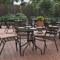 Flash Furniture Barker 31.5'' Bronze Square Tempered Glass Metal Table TLH-073A-2-BZ-GG - alternate 1